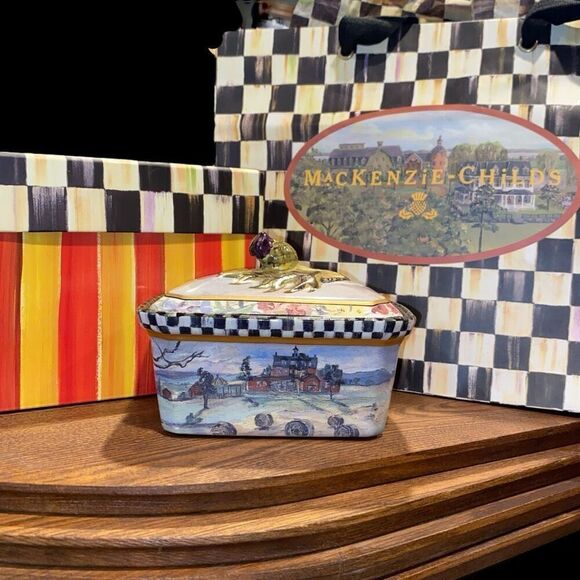 Mackenzie Childs MacLachlan Trinket Box Plus - Picture 2 of 15